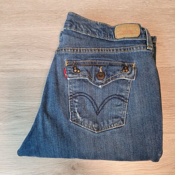 Levi's Jeans 10 S Bootcut 515 Mid Rise Button Flap Pockets Rivets Western - Picture 3 of 11